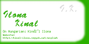 ilona kinal business card